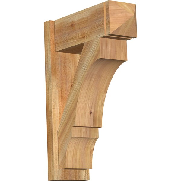 Ekena Millwork Balboa Rough Sawn Arts and Crafts Outlooker, Western Red Cedar, 8"W x 22"D x 30"H OUT08X22X30BOA03RWR - main